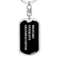 Military Veteran's Granddaughter v2 - Luxury Dog Tag Keychain