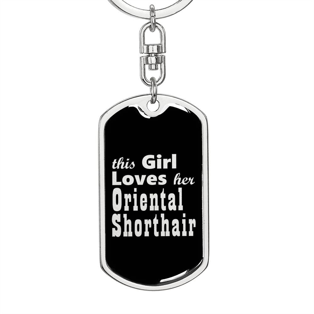 Oriental Shorthair v2 - Luxury Dog Tag Keychain