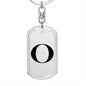 Initial O v1a - Luxury Dog Tag Keychain