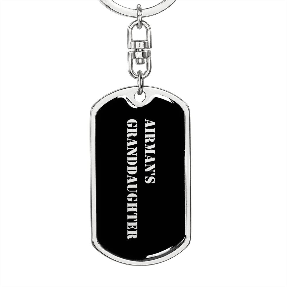 Airman's Granddaughter v2 - Luxury Dog Tag Keychain