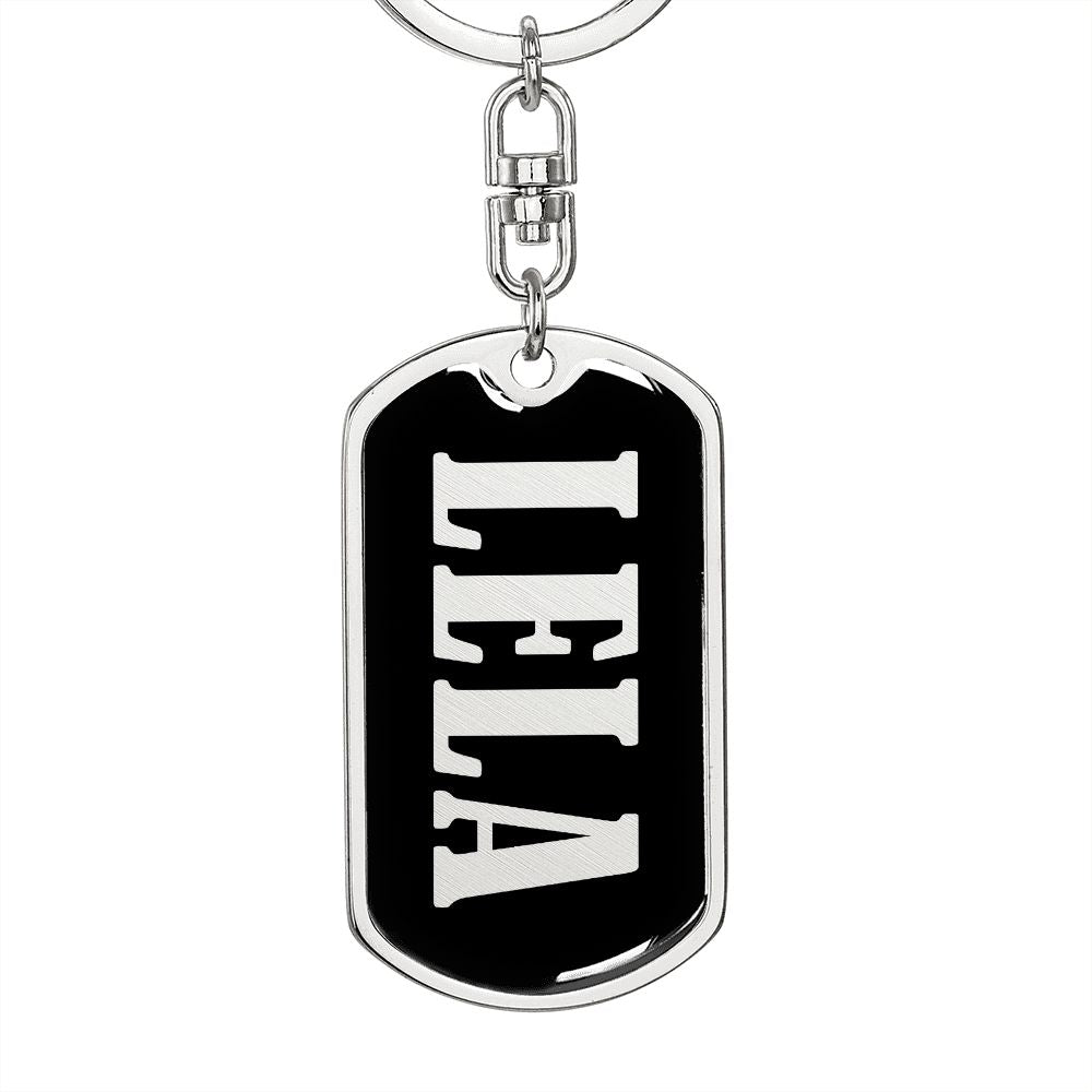 Lela v02 - Luxury Dog Tag Keychain