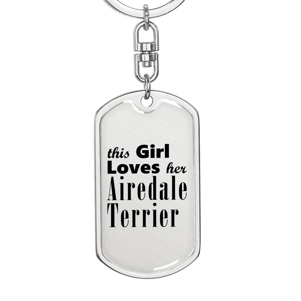 Airedale Terrier - Luxury Dog Tag Keychain