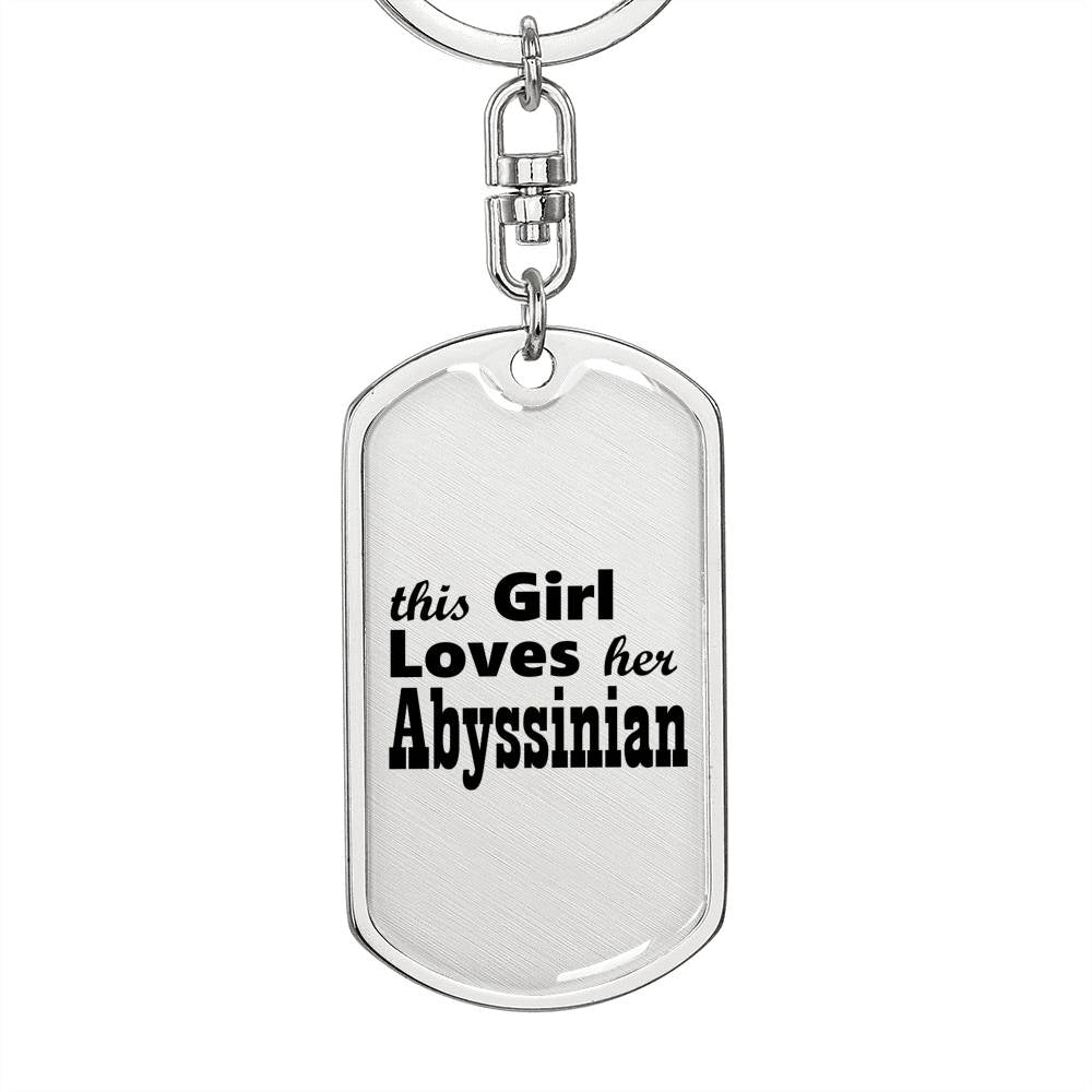 Abyssinian - Luxury Dog Tag Keychain