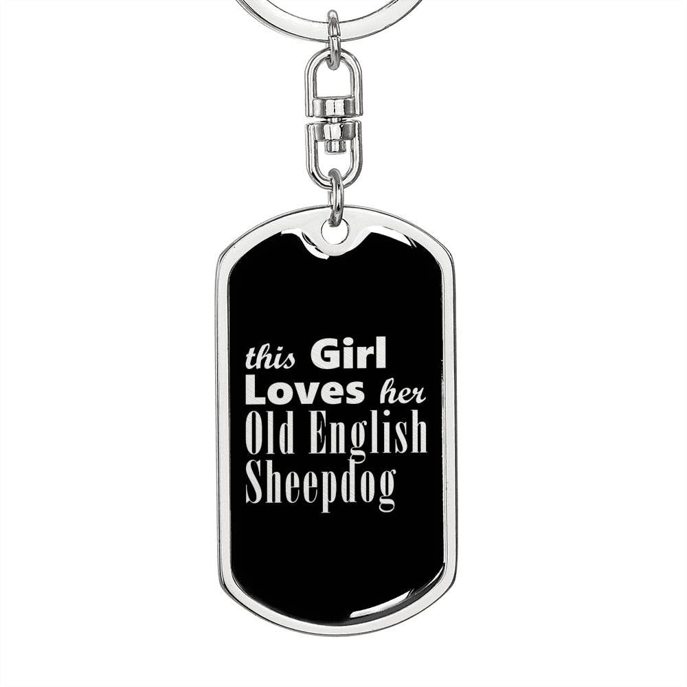 Old English Sheepdog v2 - Luxury Dog Tag Keychain