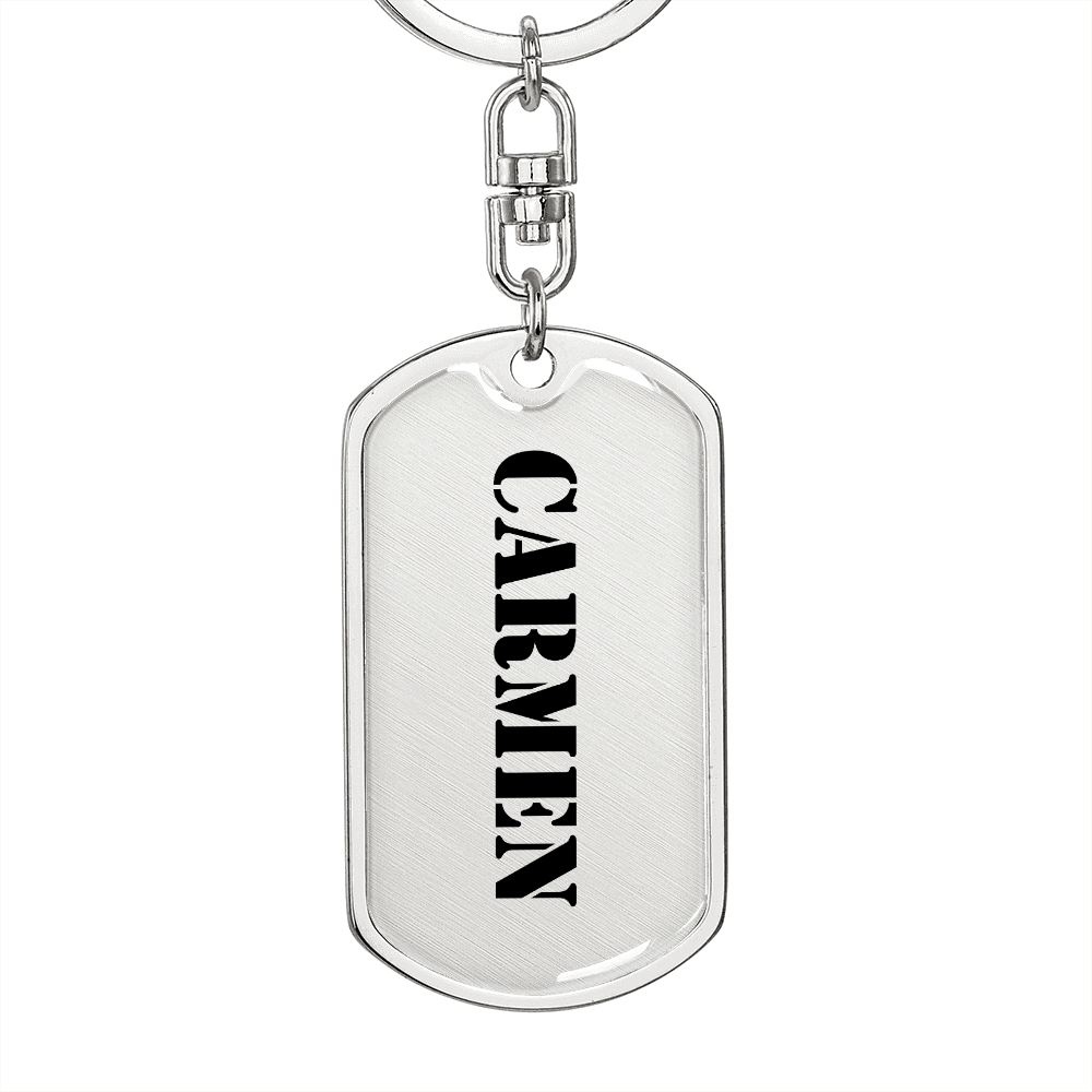Carmen - Luxury Dog Tag Keychain