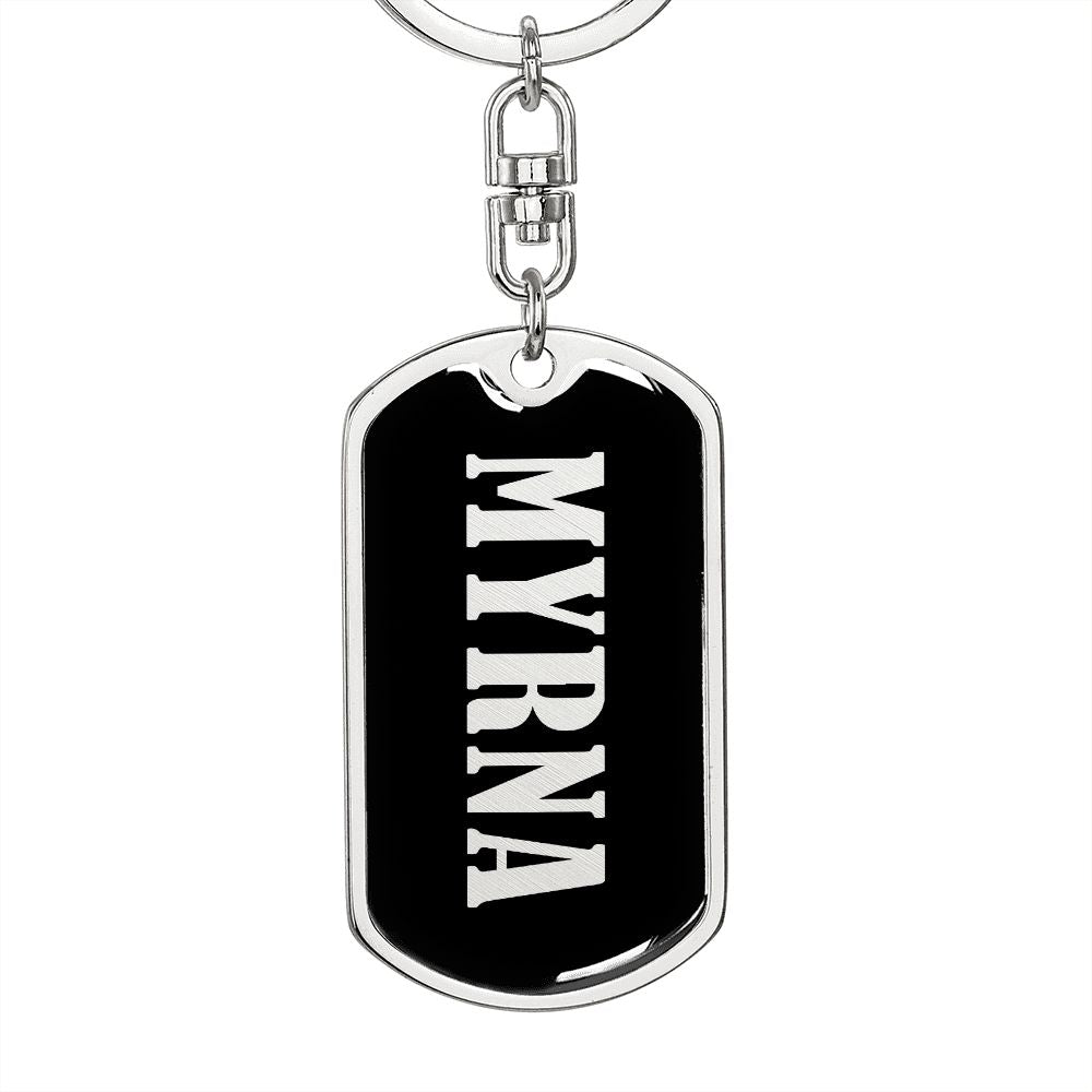 Myrna v02 - Luxury Dog Tag Keychain