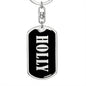Holly v02 - Luxury Dog Tag Keychain