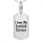 Love My Scottish Terrier - Luxury Dog Tag Keychain