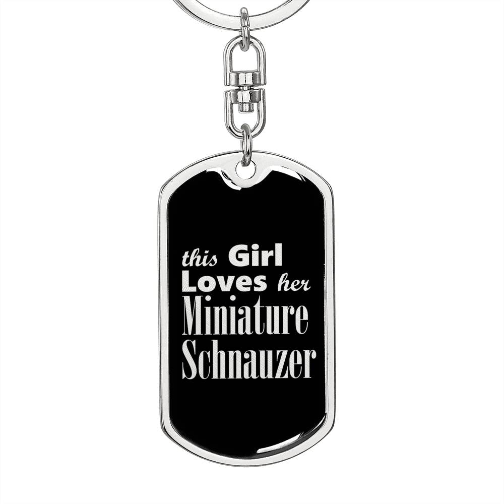 Miniature Schnauzer v2 - Luxury Dog Tag Keychain