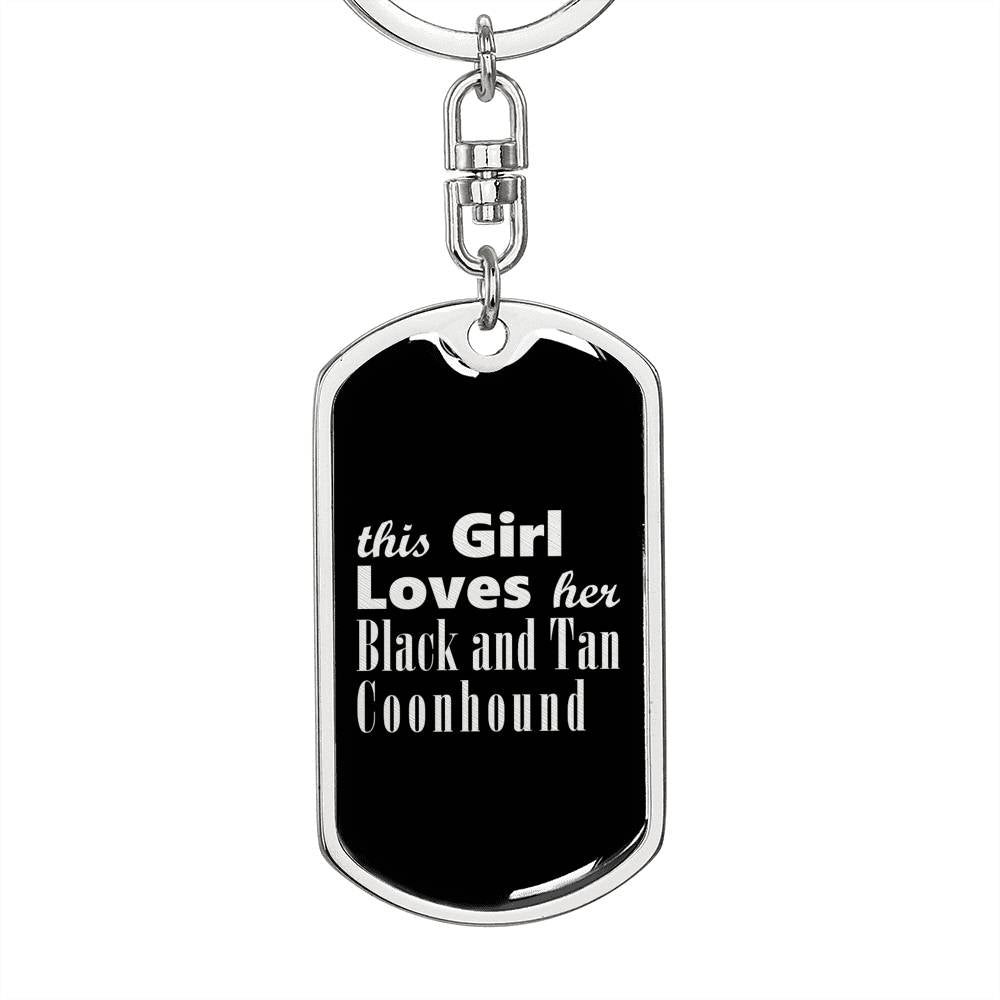 Black and Tan Coonhound v2 - Luxury Dog Tag Keychain