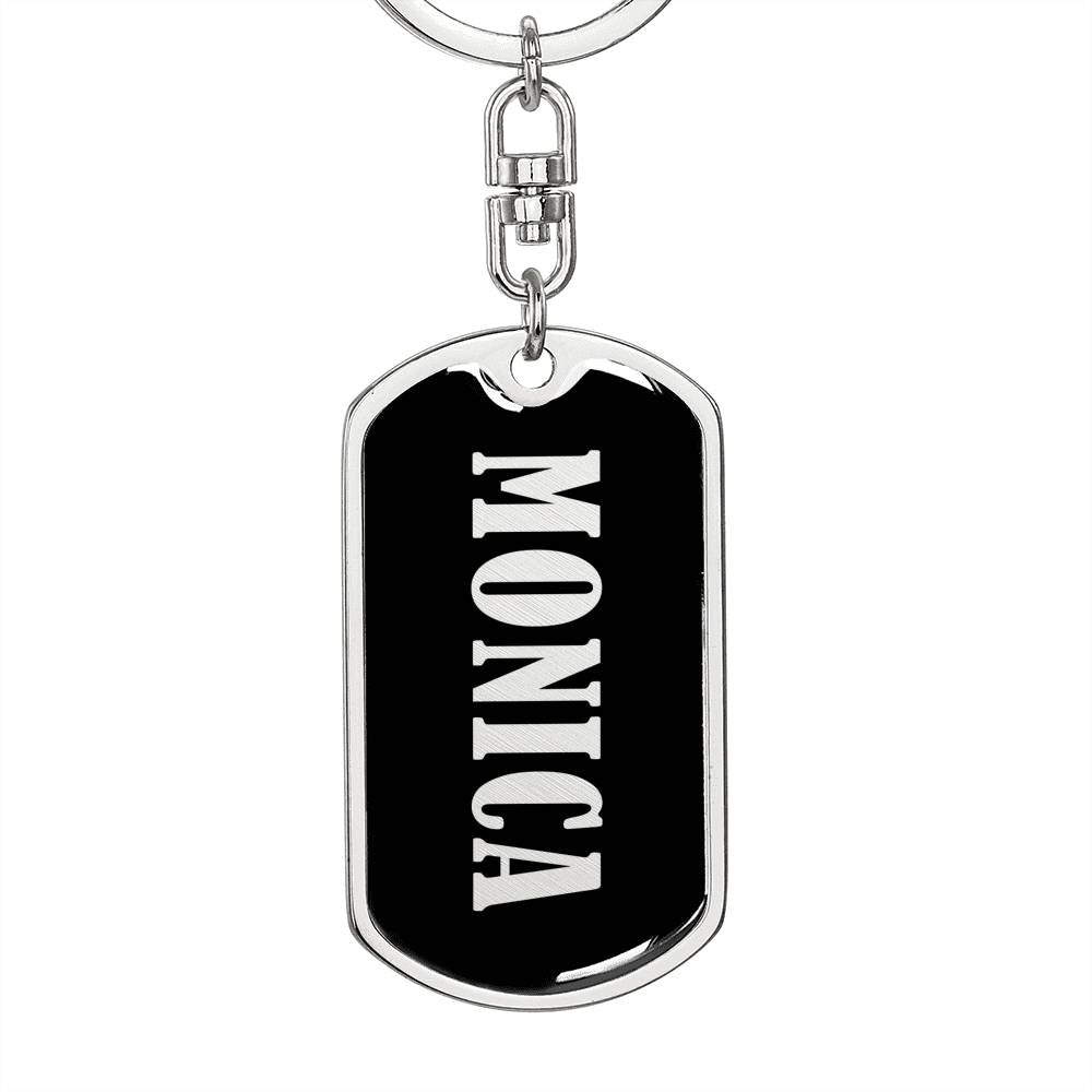 Monica v02 - Luxury Dog Tag Keychain