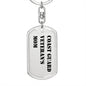 Coast Guard Veteran's Mom - Luxury Dog Tag Keychain