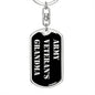 Army Veteran's Grandma v2 - Luxury Dog Tag Keychain