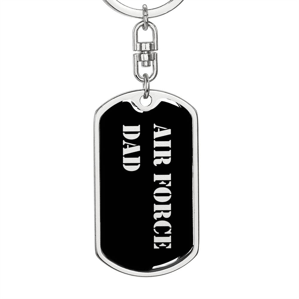 Air Force Dad v2 - Luxury Dog Tag Keychain