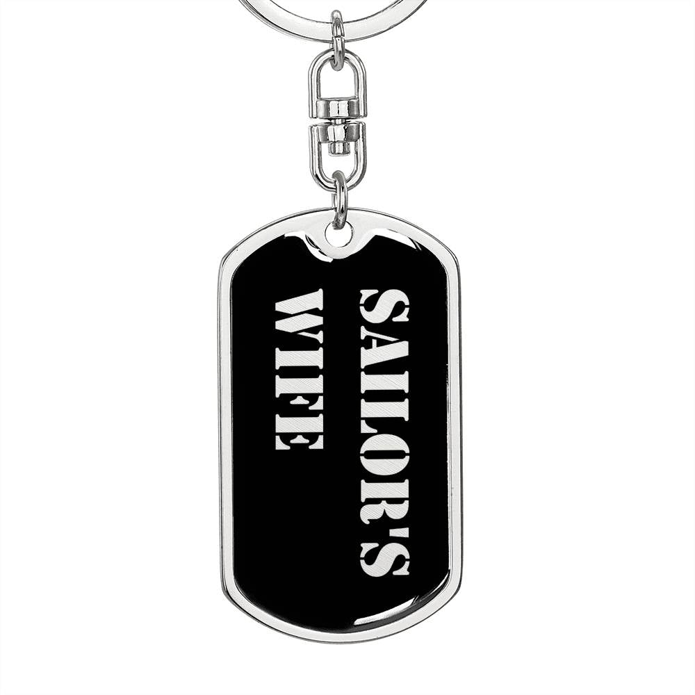Sailor's Wife v2 - Luxury Dog Tag Keychain