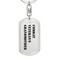 Combat Veteran's Grandmother - Luxury Dog Tag Keychain