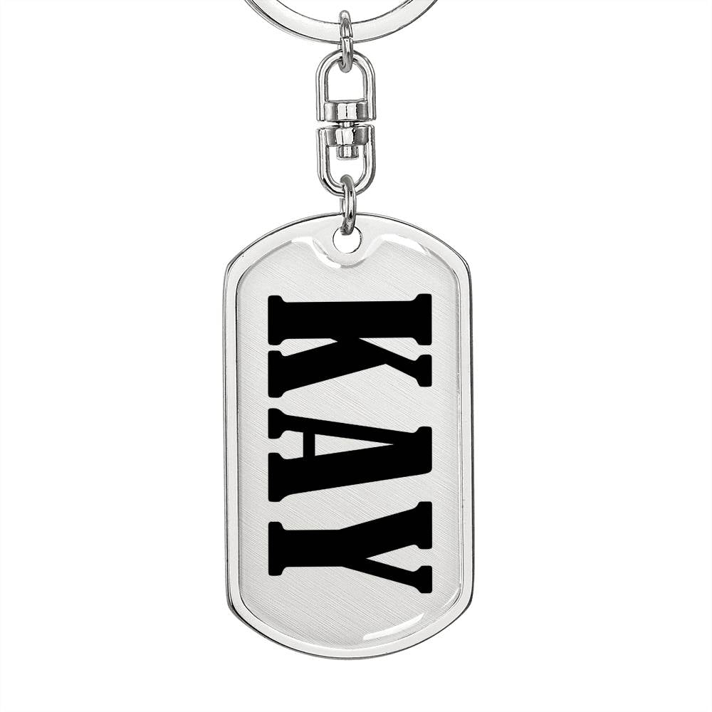 Kay v01 - Luxury Dog Tag Keychain