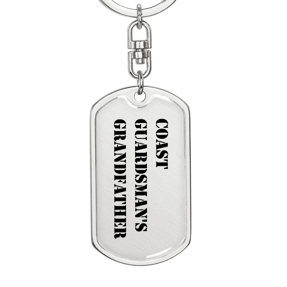 Coast Guardsman's Grandfather - Luxury Dog Tag Keychain