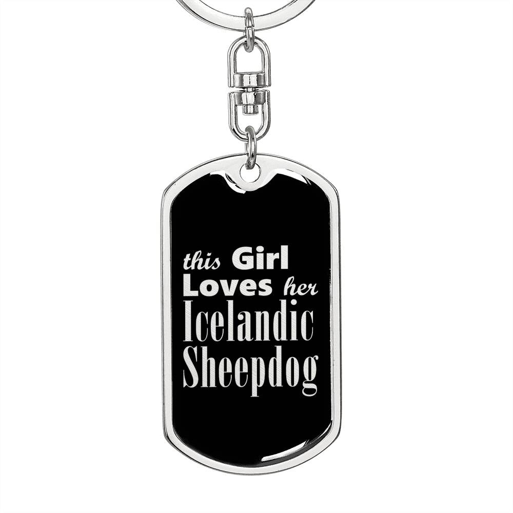 Icelandic Sheepdog v2 - Luxury Dog Tag Keychain