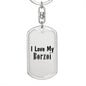 Love My Borzoi - Luxury Dog Tag Keychain