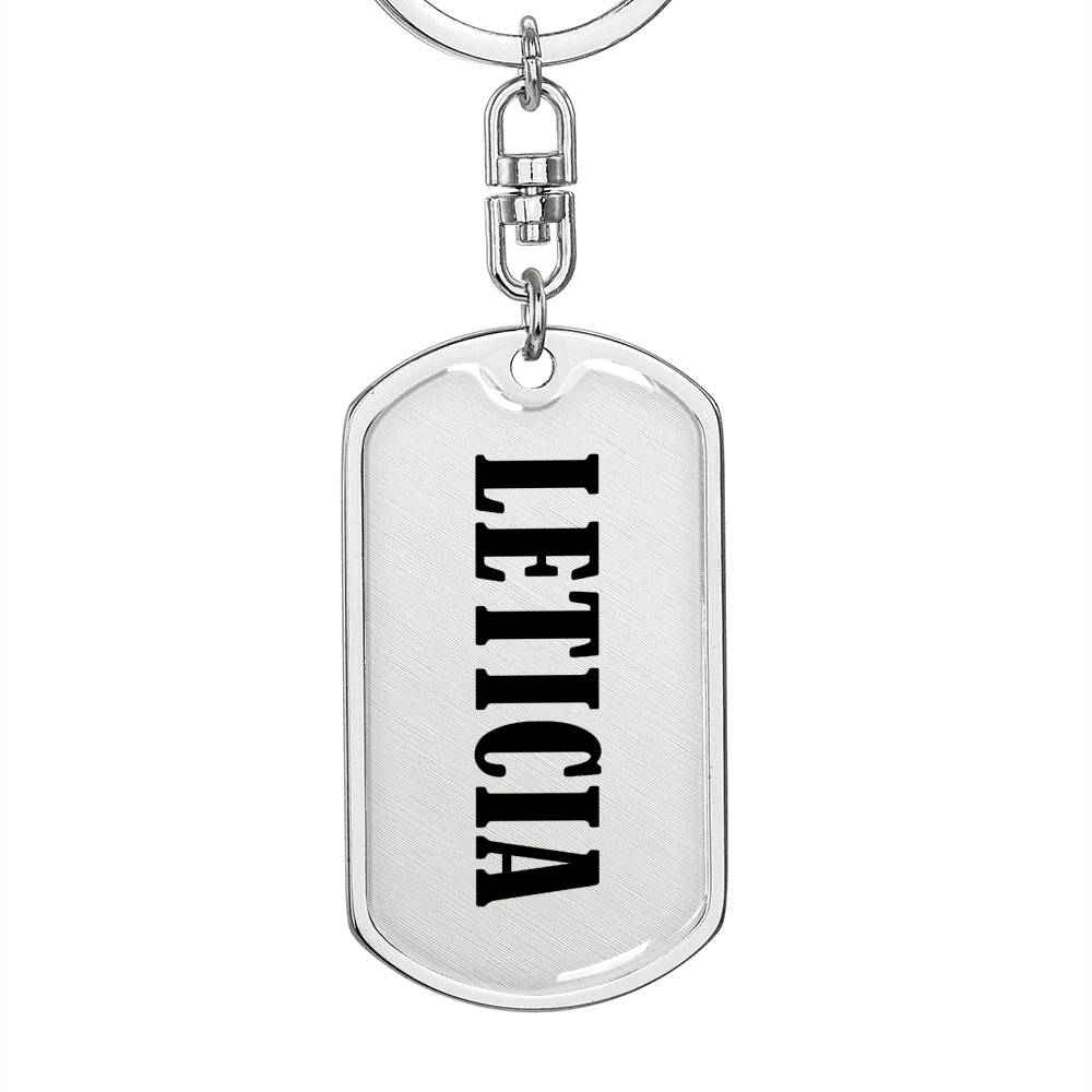 Leticia v01 - Luxury Dog Tag Keychain