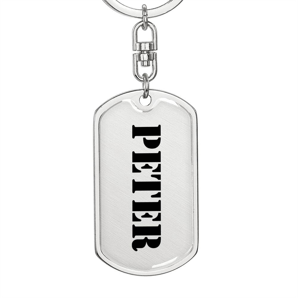 Peter - Luxury Dog Tag Keychain
