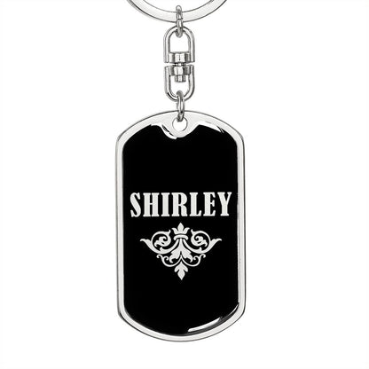 Shirley v02a - Luxury Dog Tag Keychain