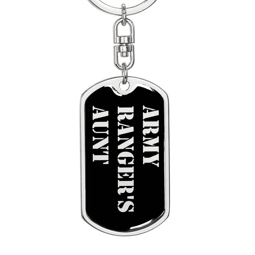 Army Ranger's Aunt v2 - Luxury Dog Tag Keychain