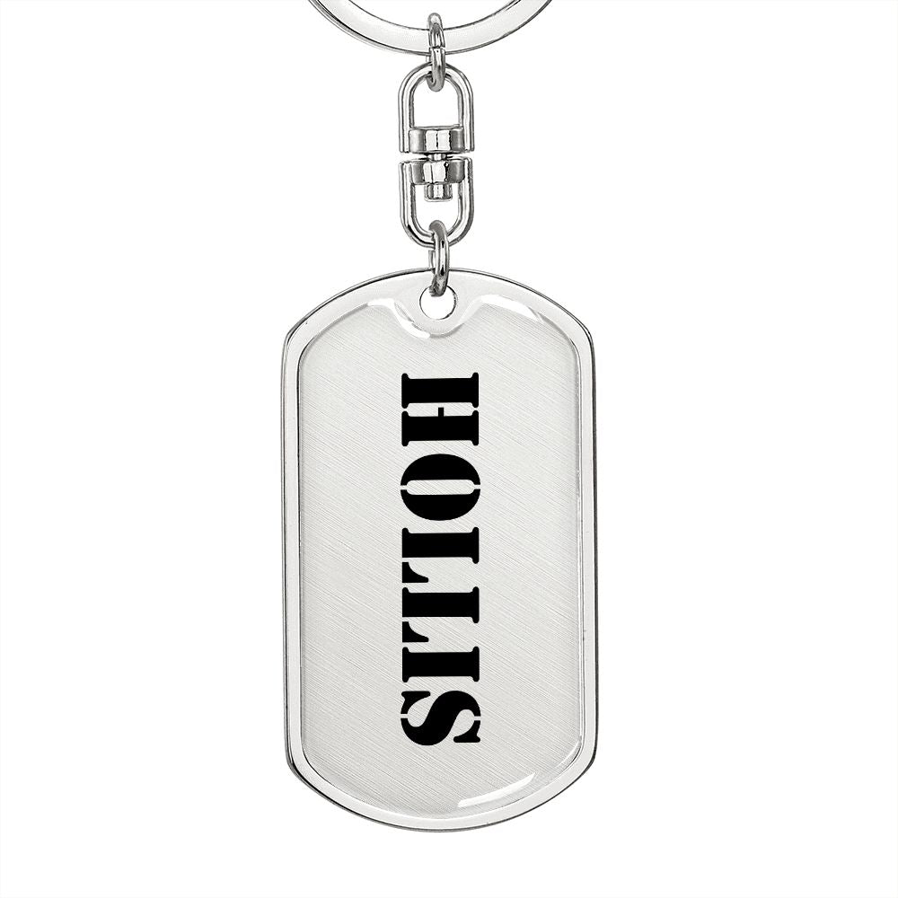 Hollis - Luxury Dog Tag Keychain