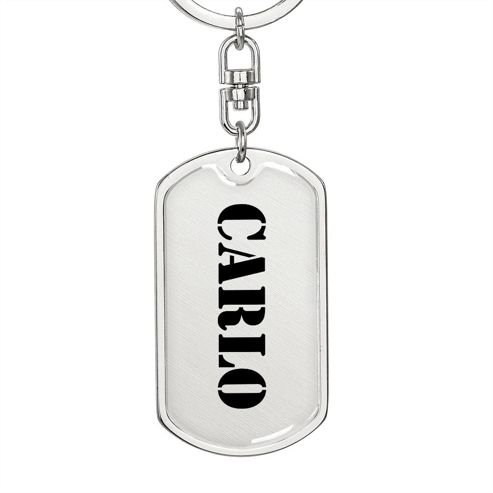 Carlo - Luxury Dog Tag Keychain