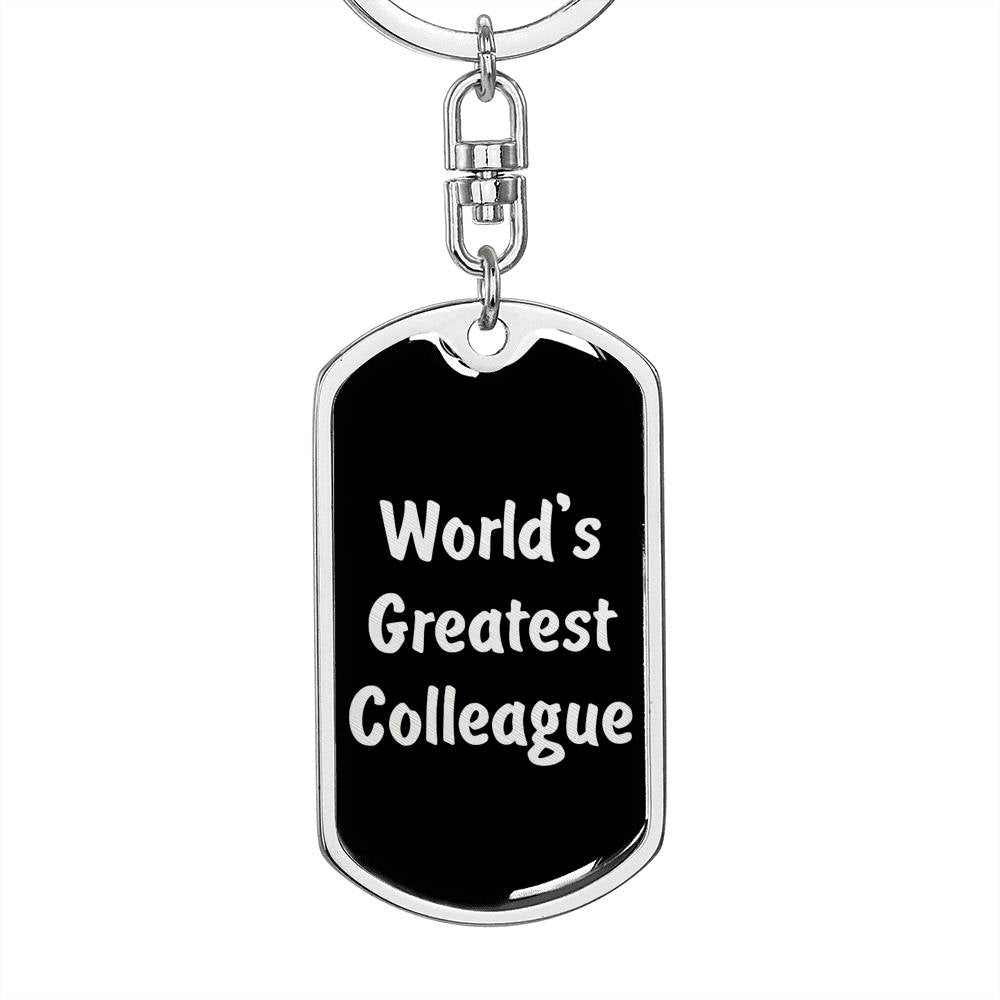 World's Greatest Colleague v2 - Luxury Dog Tag Keychain