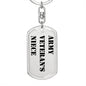Army Veteran's Niece - Luxury Dog Tag Keychain