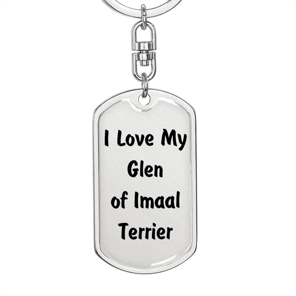 Love My Glen of Imaal Terrier v4 - Luxury Dog Tag Keychain