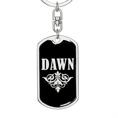 Dawn v02a - Luxury Dog Tag Keychain