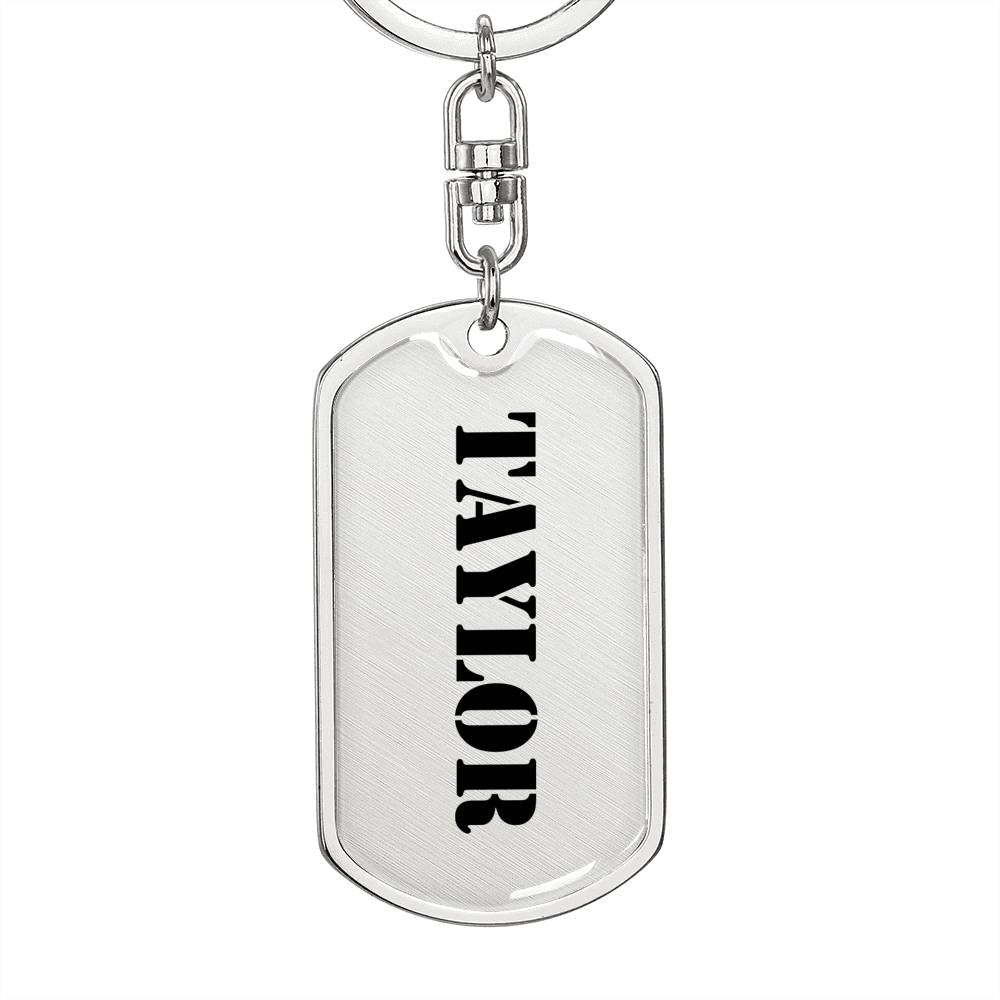 Taylor - Luxury Dog Tag Keychain