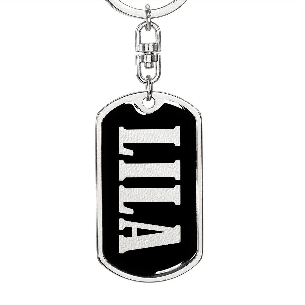 Lila v02 - Luxury Dog Tag Keychain