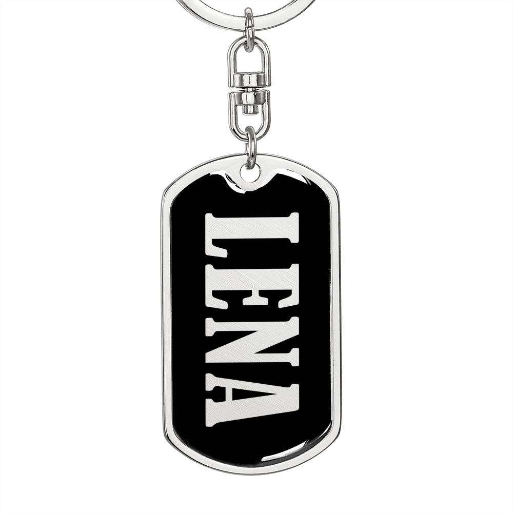 Lena v02 - Luxury Dog Tag Keychain