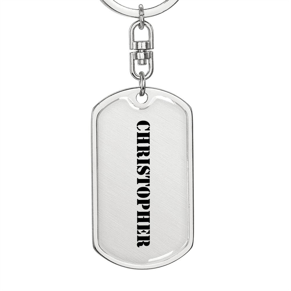 Christopher - Luxury Dog Tag Keychain