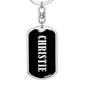 Christie v02 - Luxury Dog Tag Keychain