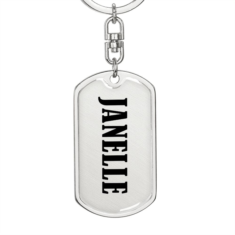 Janelle v01 - Luxury Dog Tag Keychain