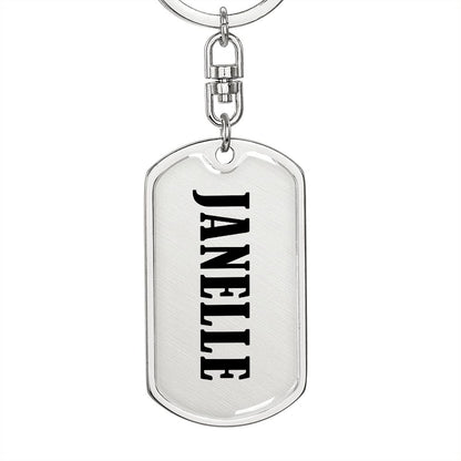 Janelle v01 - Luxury Dog Tag Keychain