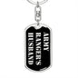 Army Ranger's Husband v2 - Luxury Dog Tag Keychain