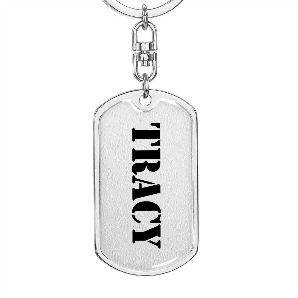 Tracy - Luxury Dog Tag Keychain