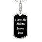 Love My African Lemon Dove v2 - Luxury Dog Tag Keychain