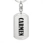 Carmen v01 - Luxury Dog Tag Keychain