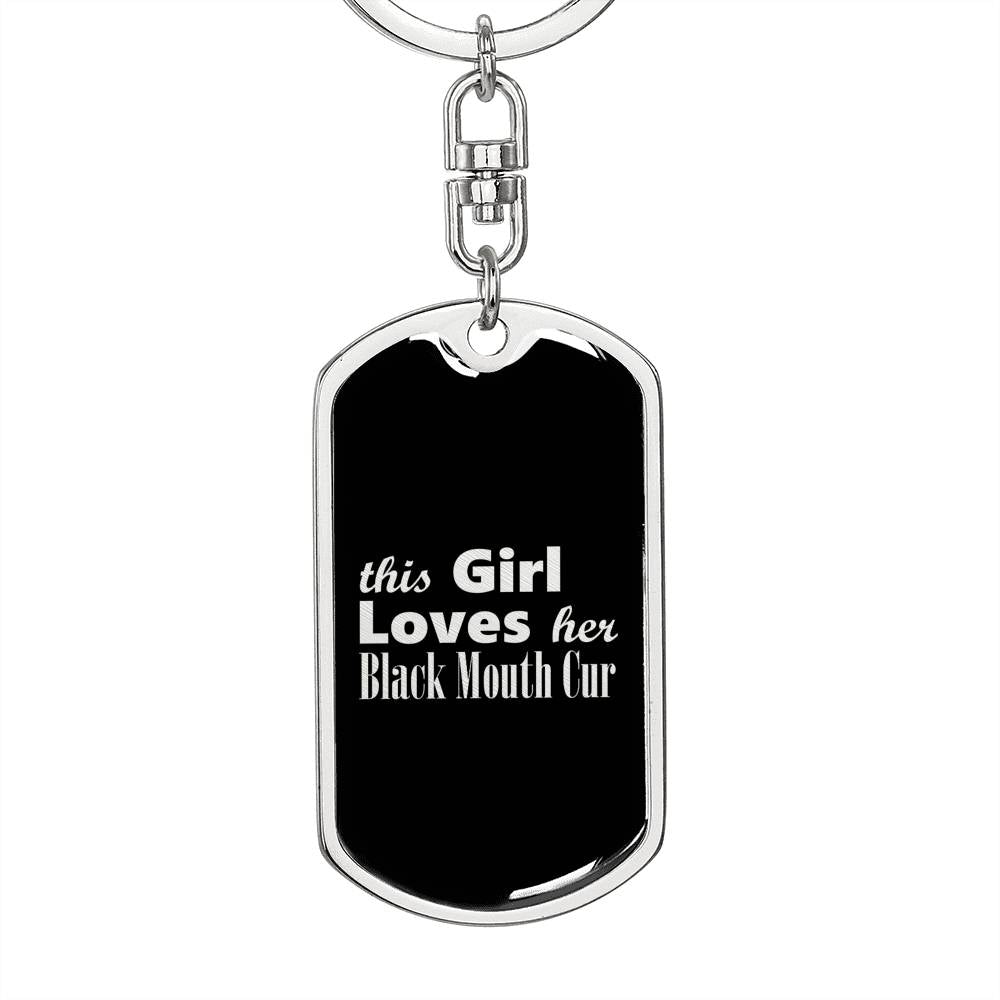 Black Mouth Cur v2 - Luxury Dog Tag Keychain