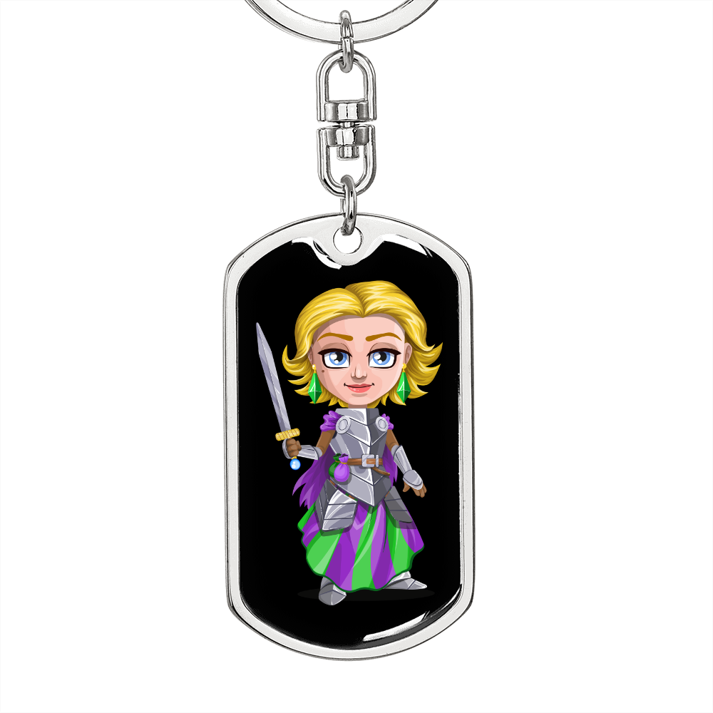 Knight 04-2 - Luxury Dog Tag Keychain