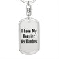 Love My Bouvier des Flandres - Luxury Dog Tag Keychain