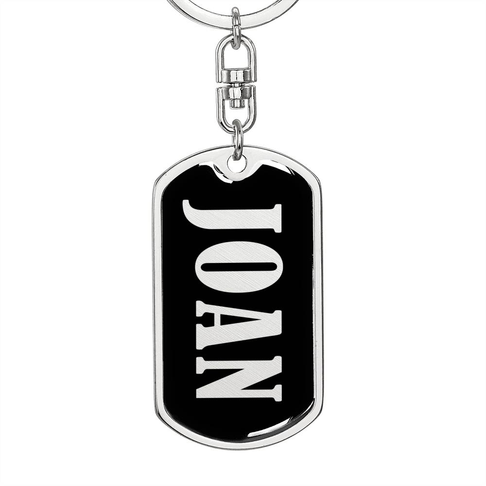 Joan v02 - Luxury Dog Tag Keychain