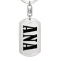 Ana v01 - Luxury Dog Tag Keychain